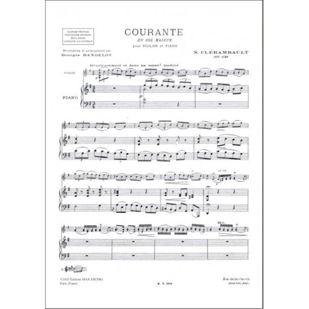 Courante Violon-Piano